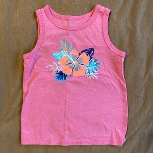Cat & Jack Pink Tank Top with Floral Print